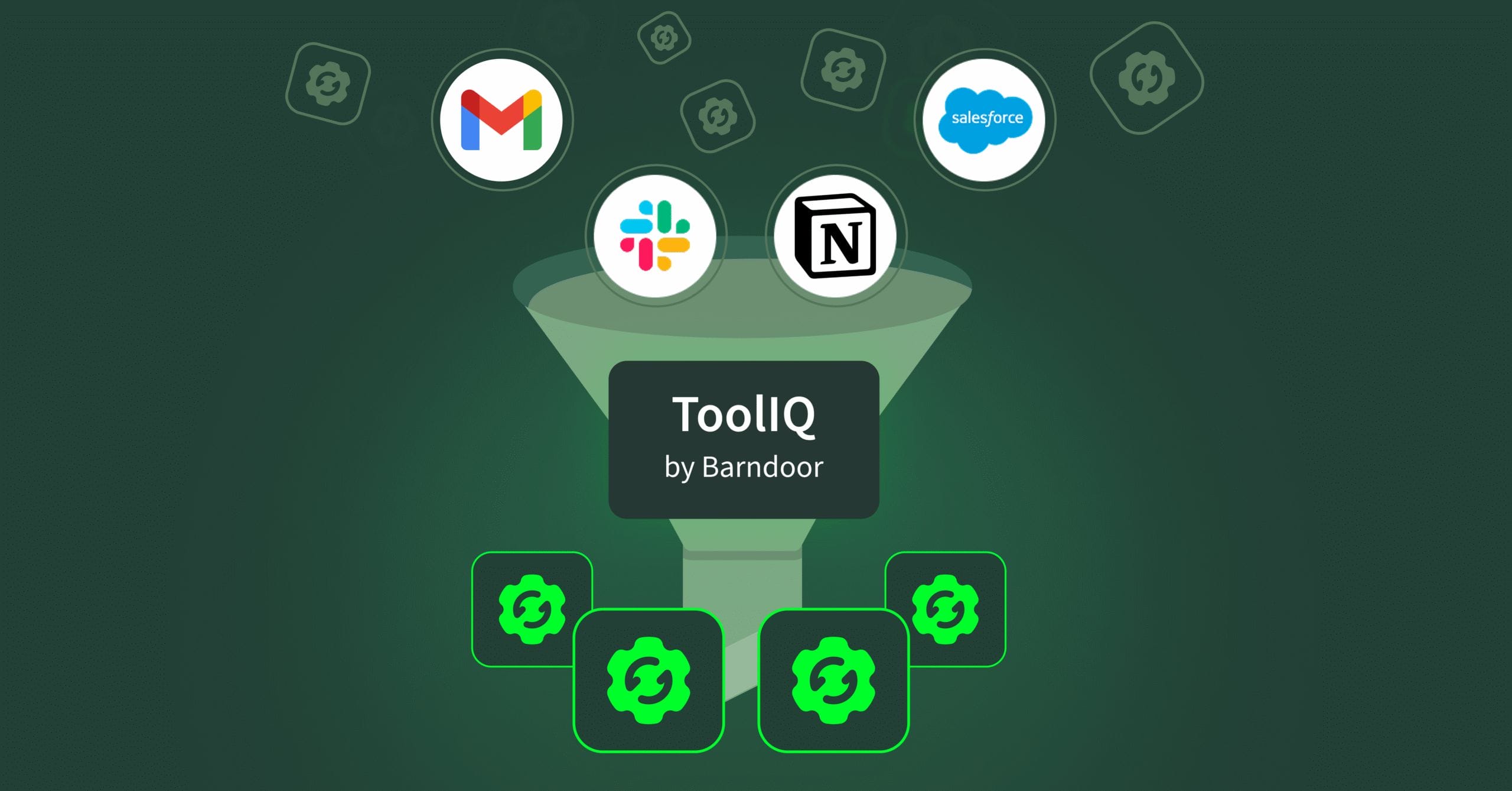 ToolIQ by Barndoor intelligently filters MCP tools and context, routing relevant tools from Gmail, Slack, Salesforce, and Notion to AI clients while reducing context window overload.